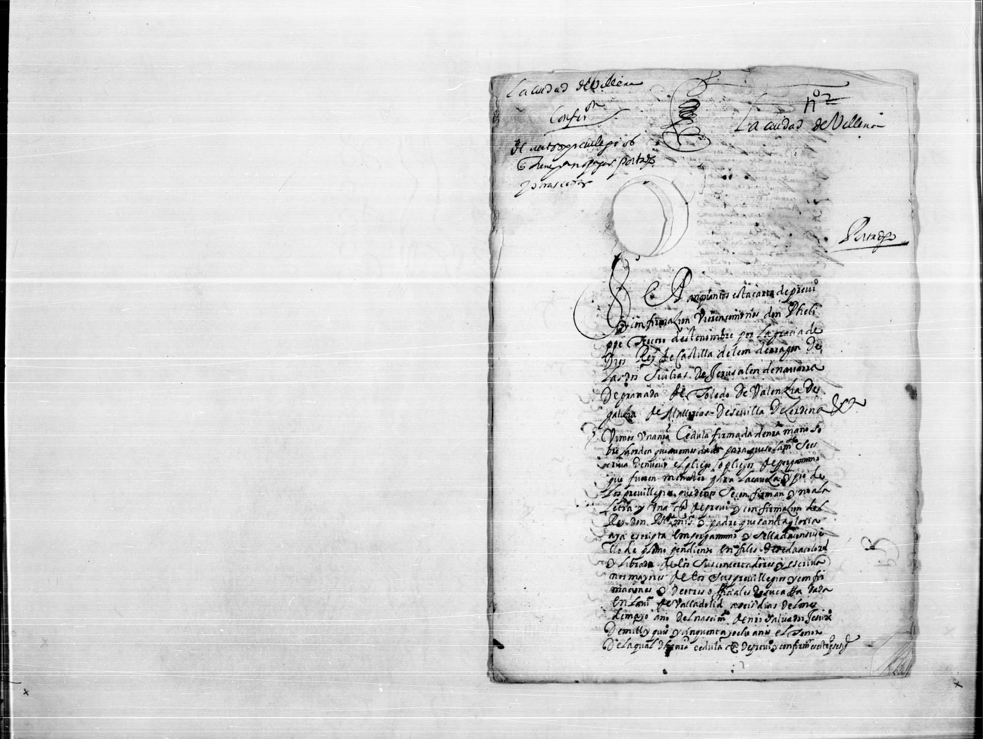 Carta de Felipe III confirmando los privilegios de Villena.
   -Similar al doc. 37.